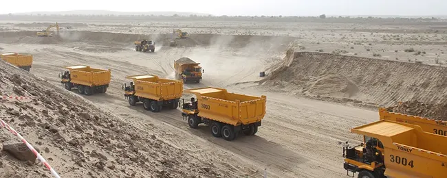 منجم لاستخراج الفحم من صحراءThar في باكستان